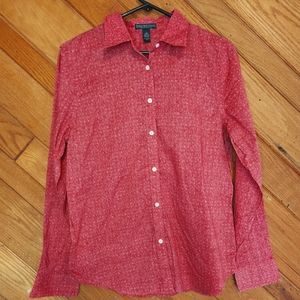 Lauren Jeans Company Ralph Lauren large red long sleeved button down shirt